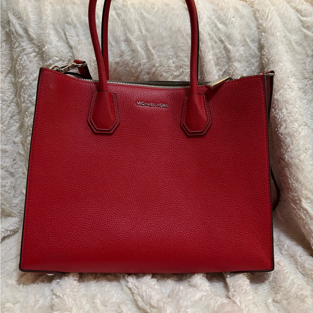 Michael Kors Cherry Red Tote Bag